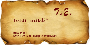 Toldi Enikő névjegykártya